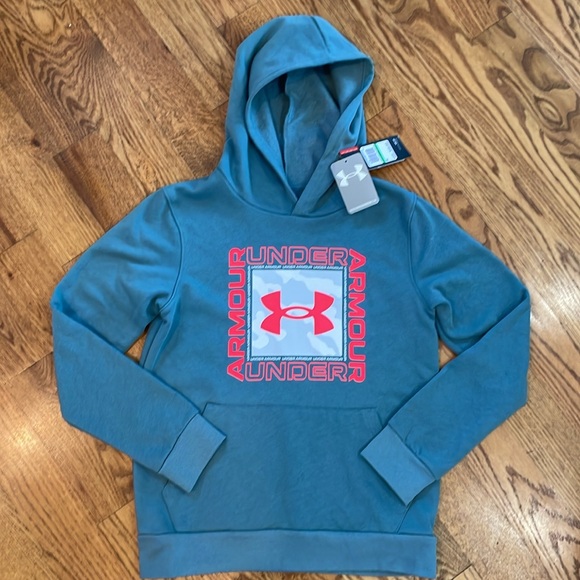 Boy’s Under Armour Fleece Hoodie/Sweatshirt. Size Large. New With Tags. - Picture 3 of 12